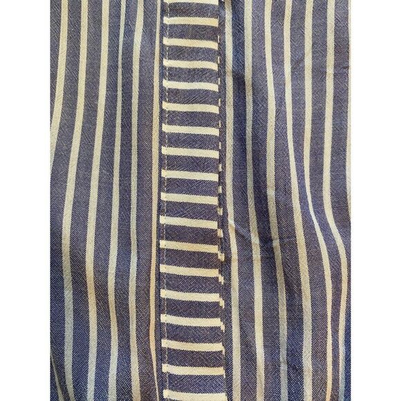 A.N.A. Women's Striped V-Neck Blouse Size L Casual Lightweight Hi Low Hem Flowy - Picture 10 of 10